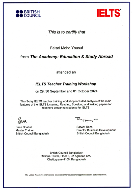 British Council IELTS Teacher Training 2018